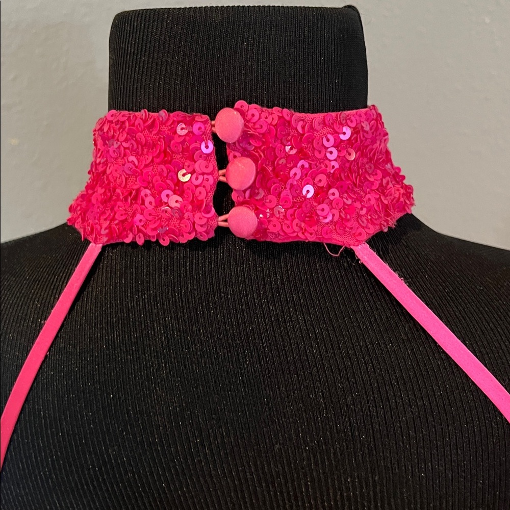 Retrofete OLIVIA SEQUIN MINI DRESS Sunset pink S - Picture 11 of 17